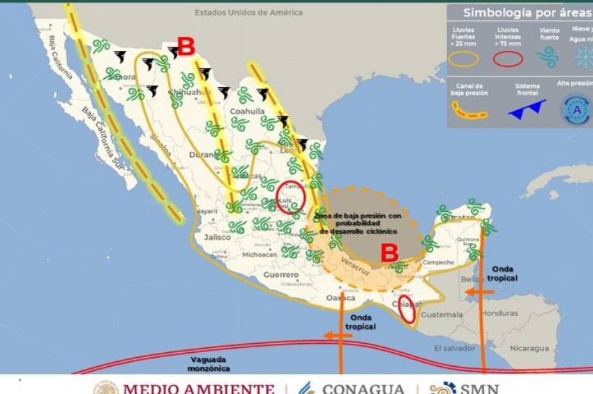 Onda tropical en el Atlántico se fortalece ¿llegará a las costas de Tamaulipas?