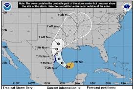 Se aleja Beryl del condado de Webb