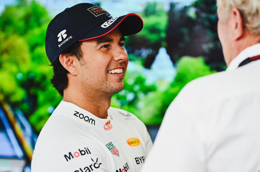 Checo Pérez reacciona a su gran día en Azerbaiyán