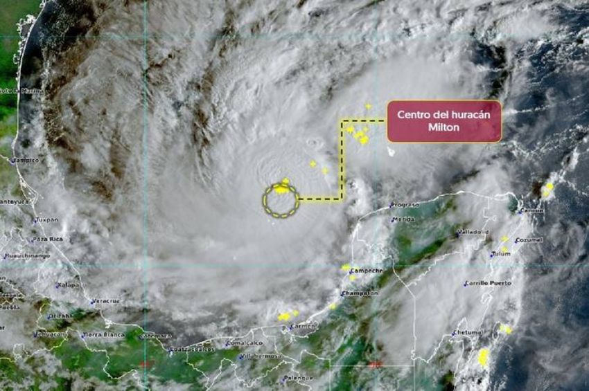 Milton alcanza categoría 4: tormentas y fuertes oleajes en el Golfo de México y Tamaulipas