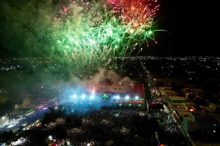 Verbena popular durante el Grito de Independencia en la frontera norte de Tamaulipas