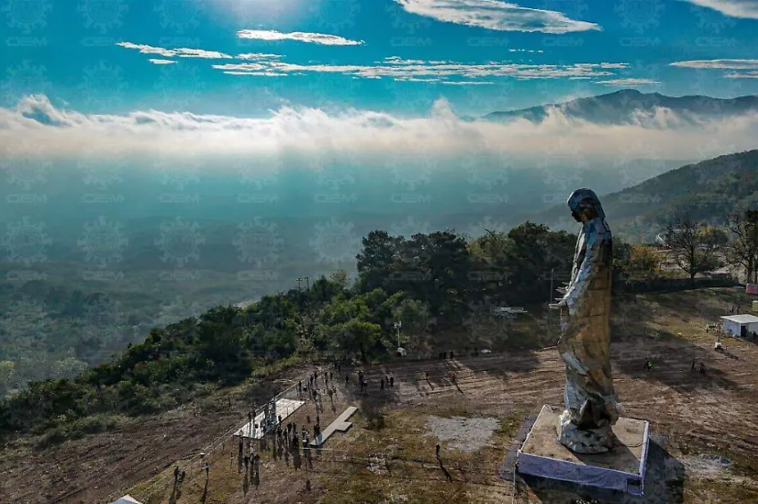 Virgen monumental en El Chorrito, Tamaulipas: así se vive la inauguración, minuto a minuto