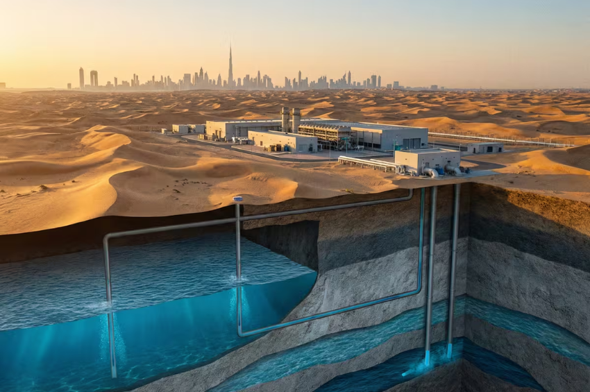 Emiratos Árabes Unidos construye la mayor reserva subterránea de agua potable del mundo
